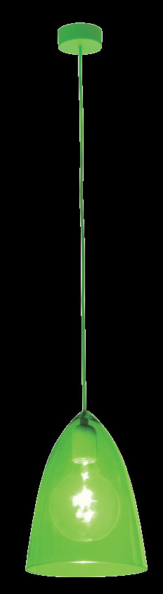 Colgante tulipa cristal verde Glassy