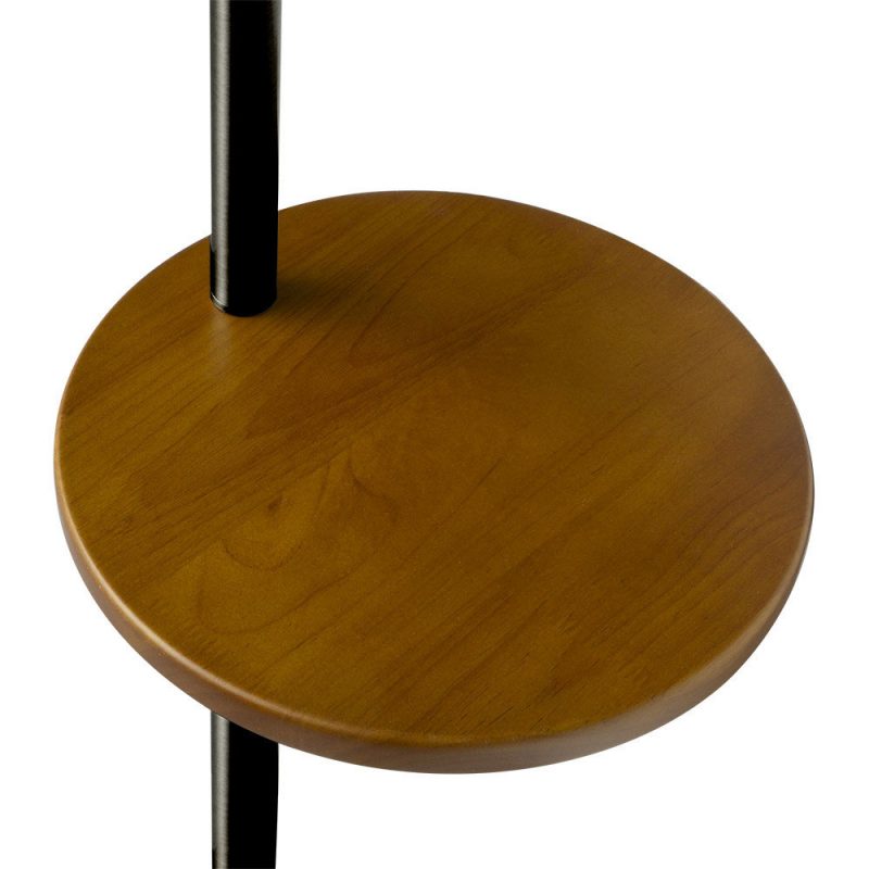 Lámpara de suelo con pantalla y mesa Acero