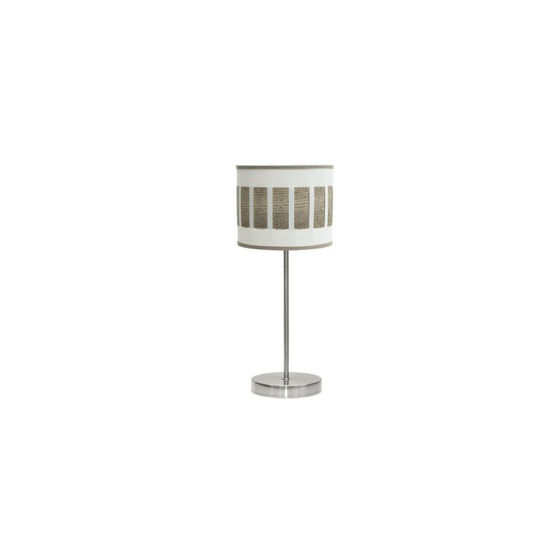 Lámpara mesa pantalla blanca madera 17 cm Ivanna